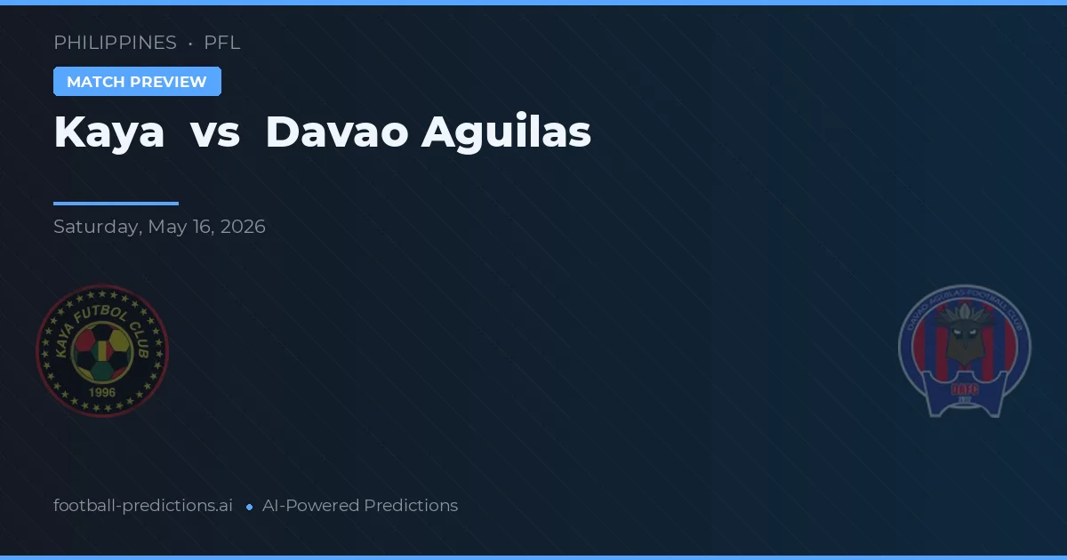 Kaya vs Davao Aguilas — voorspelling en vooruitblik wedstrijd