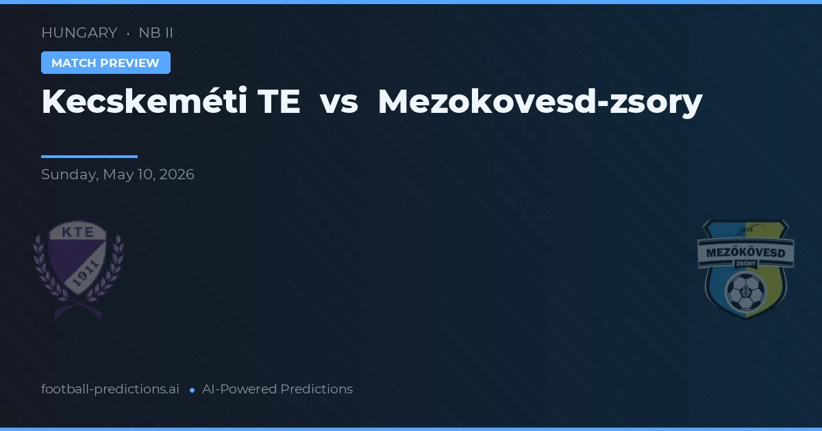 Kecskeméti TE vs Mezokovesd-Zsóry — voorspelling en vooruitblik wedstrijd
