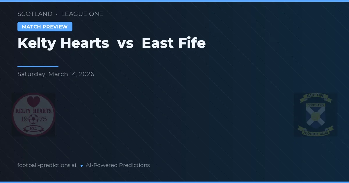 Kelty Hearts vs East Fife — voorspelling en vooruitblik wedstrijd