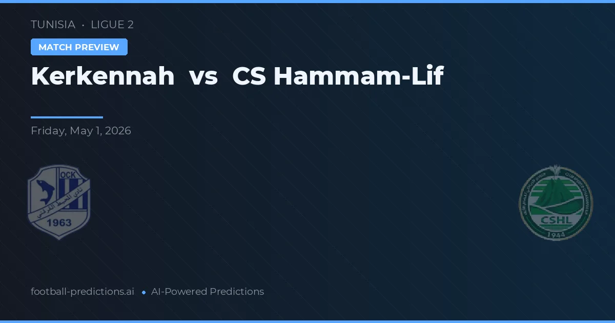 Kerkennah vs CS Hammam-Lif — voorspelling en vooruitblik wedstrijd