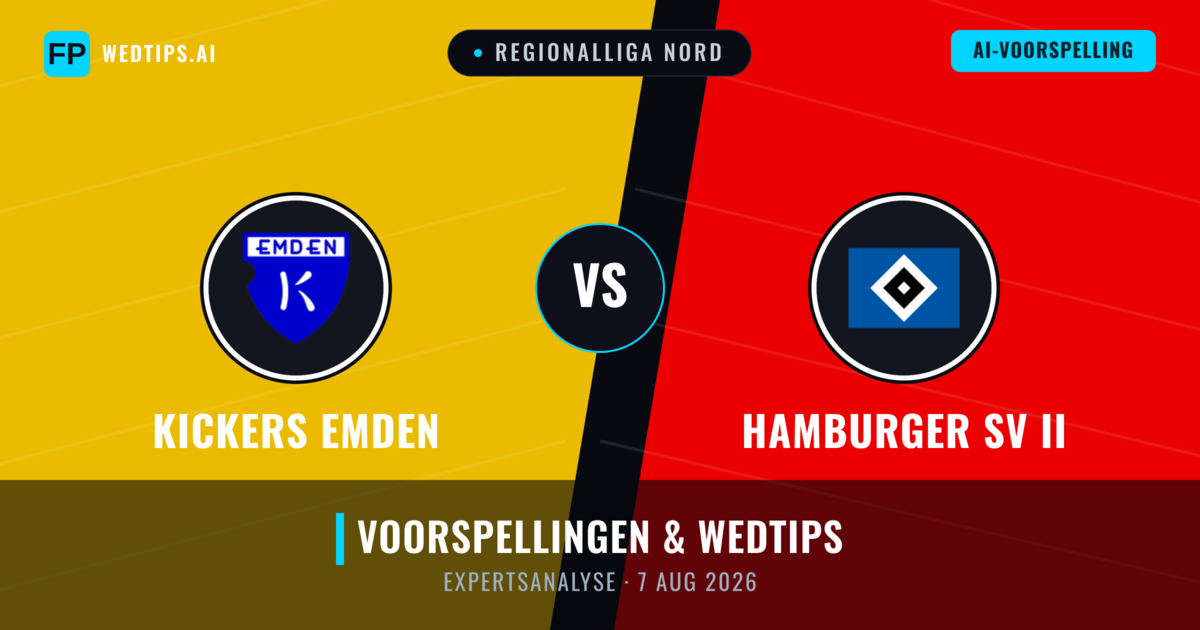 Kickers Emden vs Hamburger SV II — voorspelling en vooruitblik wedstrijd