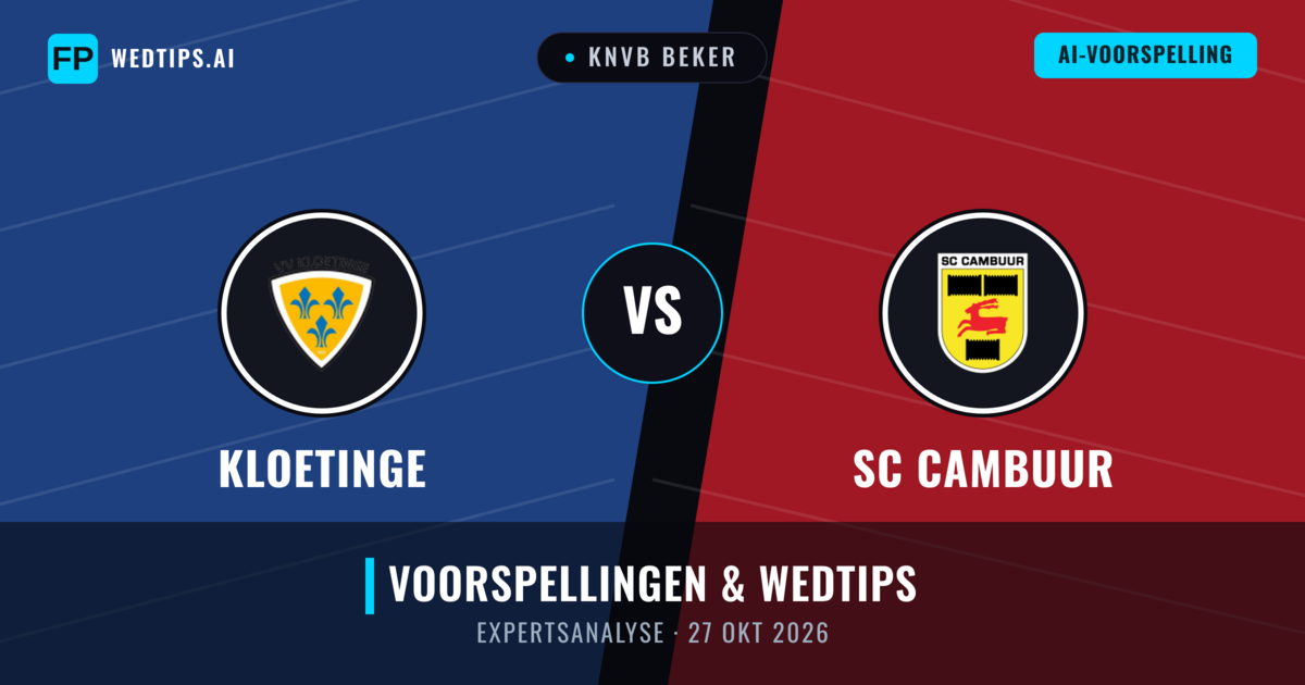 Kloetinge vs SC Cambuur — voorspelling en vooruitblik wedstrijd