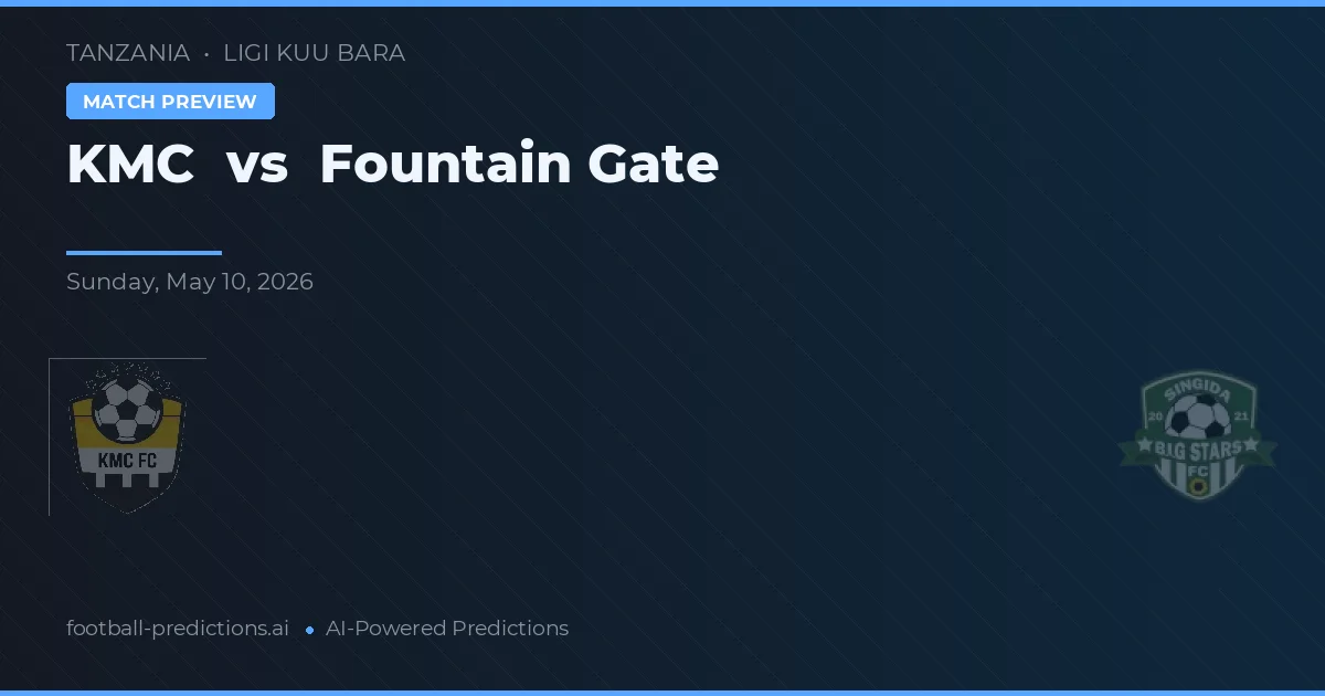 KMC vs Fountain Gate — voorspelling en vooruitblik wedstrijd