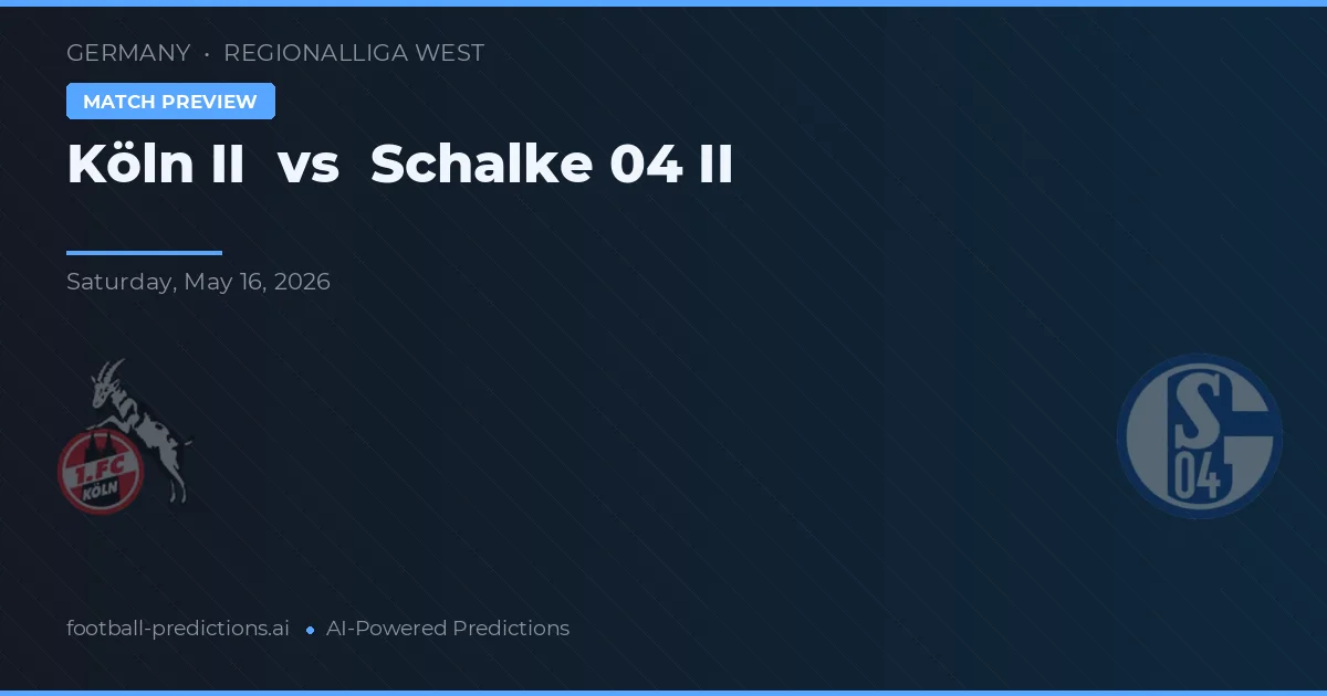 Köln II vs Schalke 04 II — voorspelling en vooruitblik wedstrijd