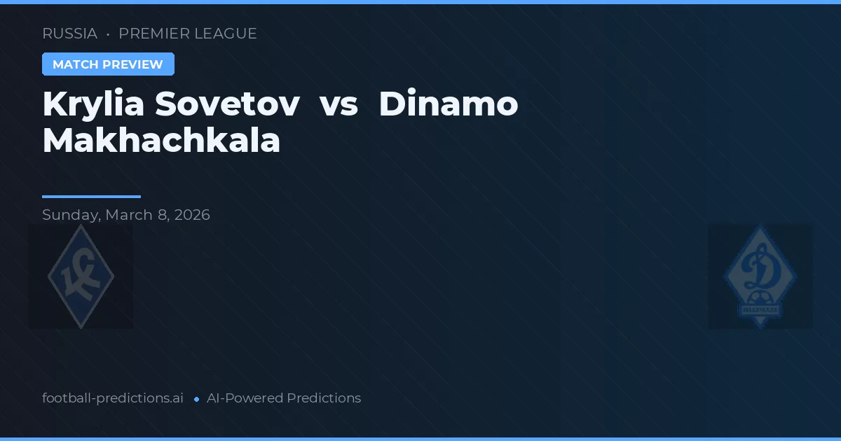 Krylia Sovetov vs Dinamo Makhachkala — voorspelling en vooruitblik wedstrijd