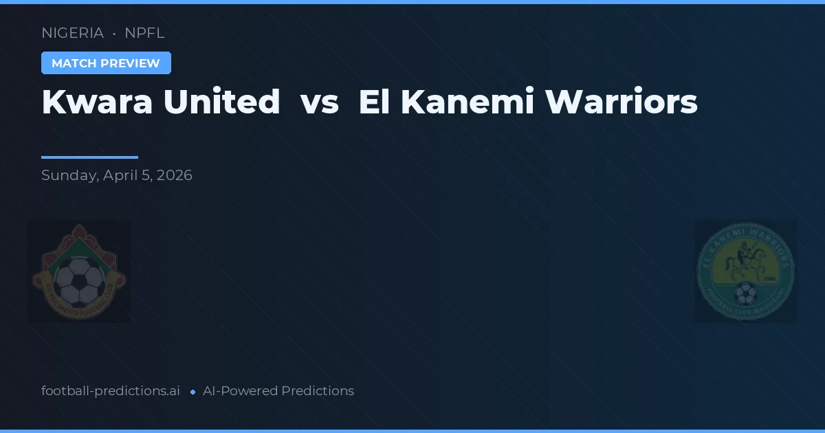 Kwara United vs El Kanemi Warriors — voorspelling en vooruitblik wedstrijd