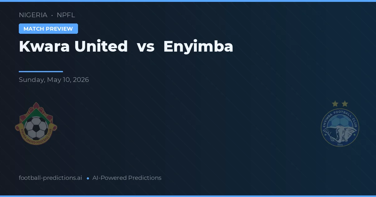Kwara United vs Enyimba — voorspelling en vooruitblik wedstrijd