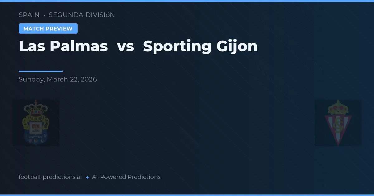 Las Palmas vs Sporting Gijón — voorspelling en vooruitblik wedstrijd