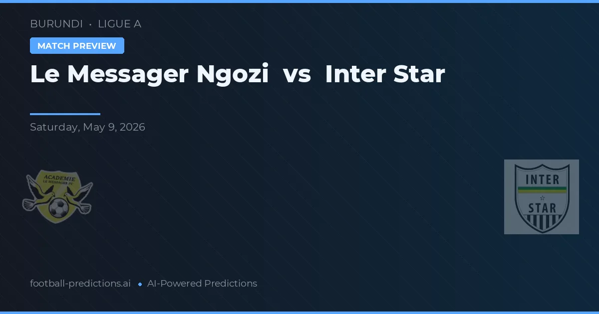 Le Messager Ngozi vs Inter Star — voorspelling en vooruitblik wedstrijd
