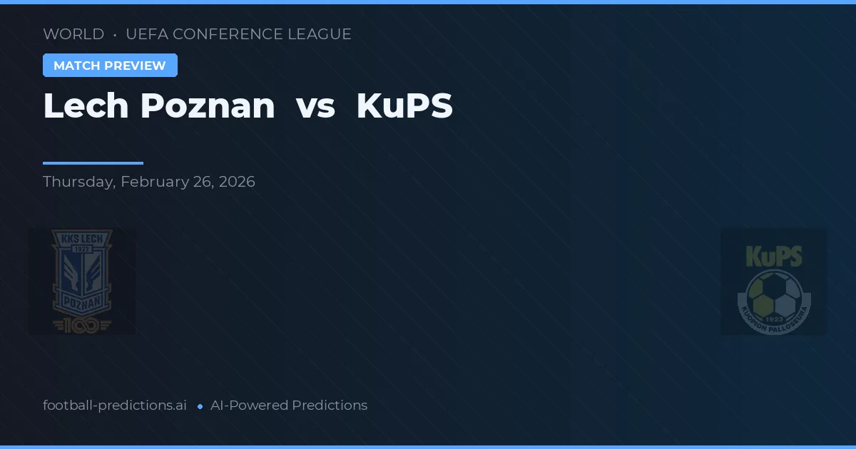 Lech Poznań vs KuPS — voorspelling en vooruitblik wedstrijd