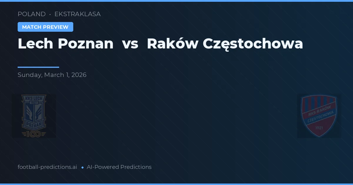 Lech Poznań vs Raków Częstochowa — voorspelling en vooruitblik wedstrijd