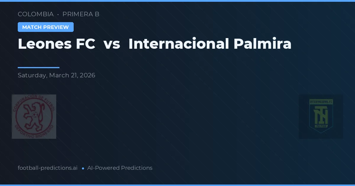 Leones FC vs Internacional Palmira — voorspelling en vooruitblik wedstrijd