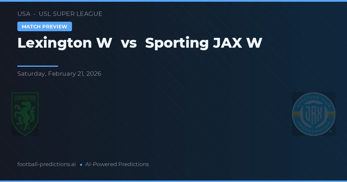 Lexington W vs Sporting JAX W — voorspelling en vooruitblik wedstrijd