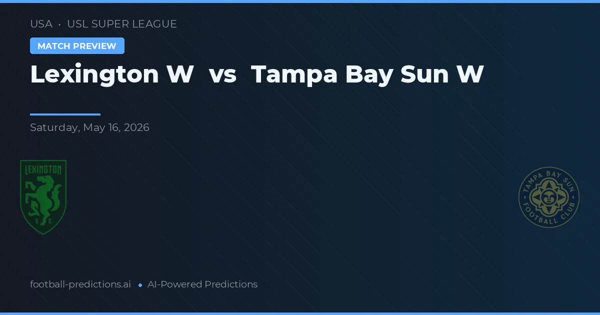 Lexington W vs Tampa Bay Sun W — voorspelling en vooruitblik wedstrijd