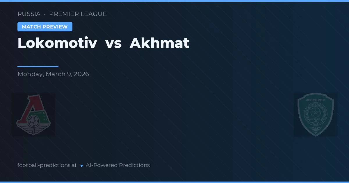 Lokomotiv vs Akhmat — voorspelling en vooruitblik wedstrijd