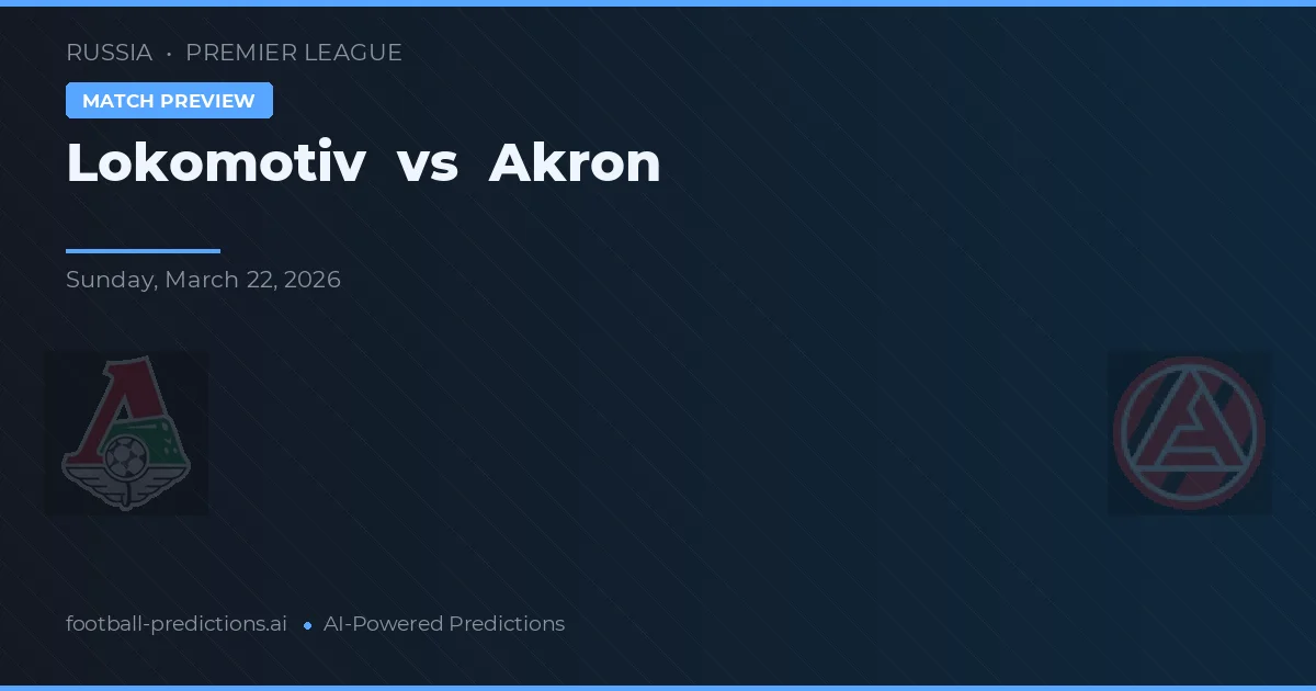 Lokomotiv vs Akron — voorspelling en vooruitblik wedstrijd