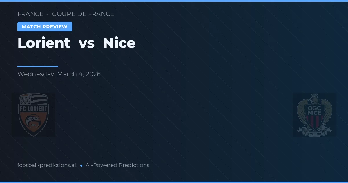 Lorient vs Nice — voorspelling en vooruitblik wedstrijd