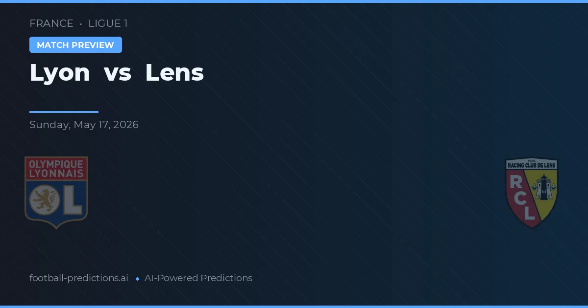 Lyon vs Lens — voorspelling en vooruitblik wedstrijd
