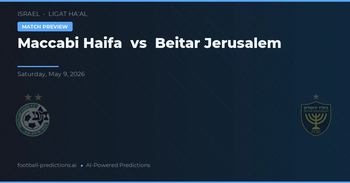 Maccabi Haifa vs Beitar Jeruzalem — voorspelling en vooruitblik wedstrijd