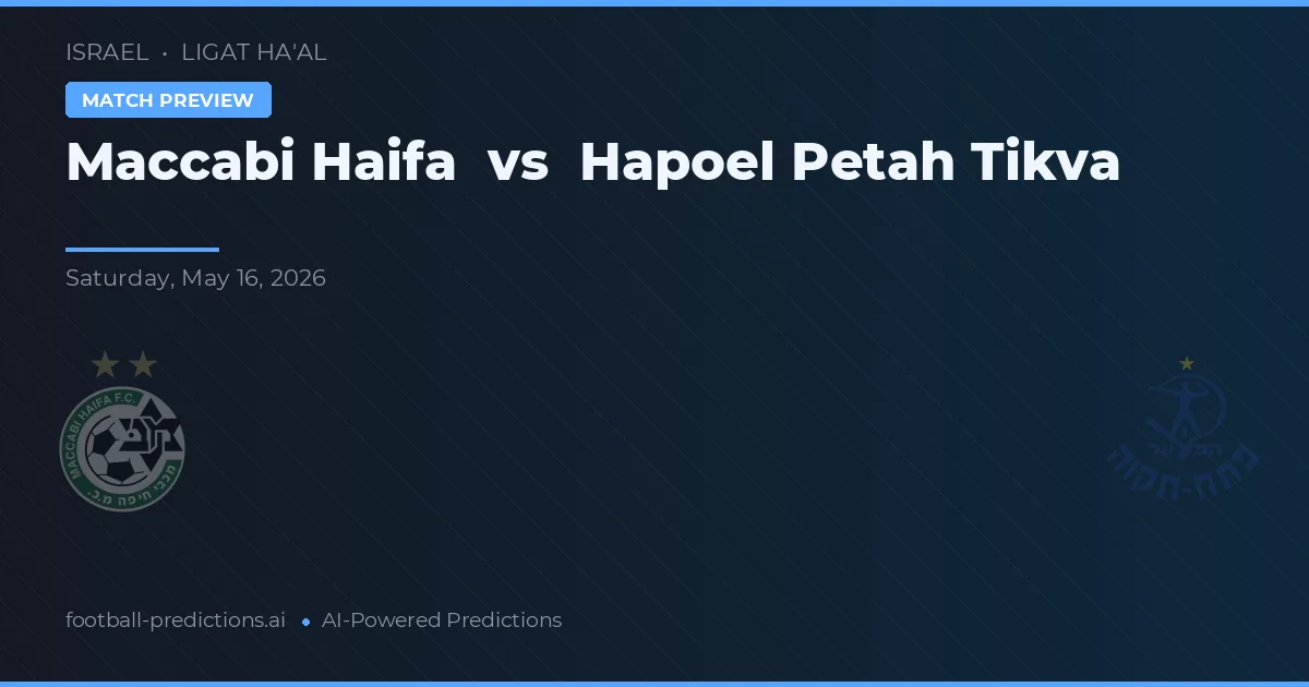 Maccabi Haifa vs Hapoel Petah Tikva — voorspelling en vooruitblik wedstrijd