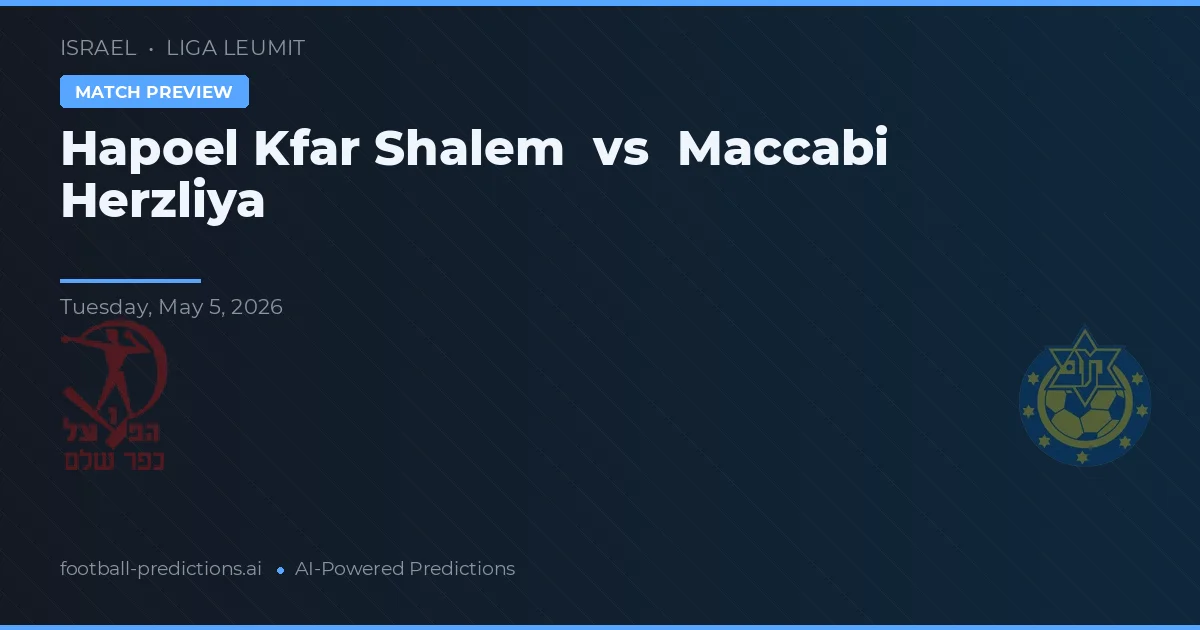 Hapoel Kfar Shalem vs Maccabi Herzliya preview