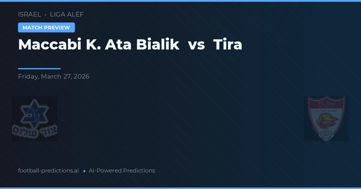 Maccabi K. Ata Bialik vs Tira — voorspelling en vooruitblik wedstrijd