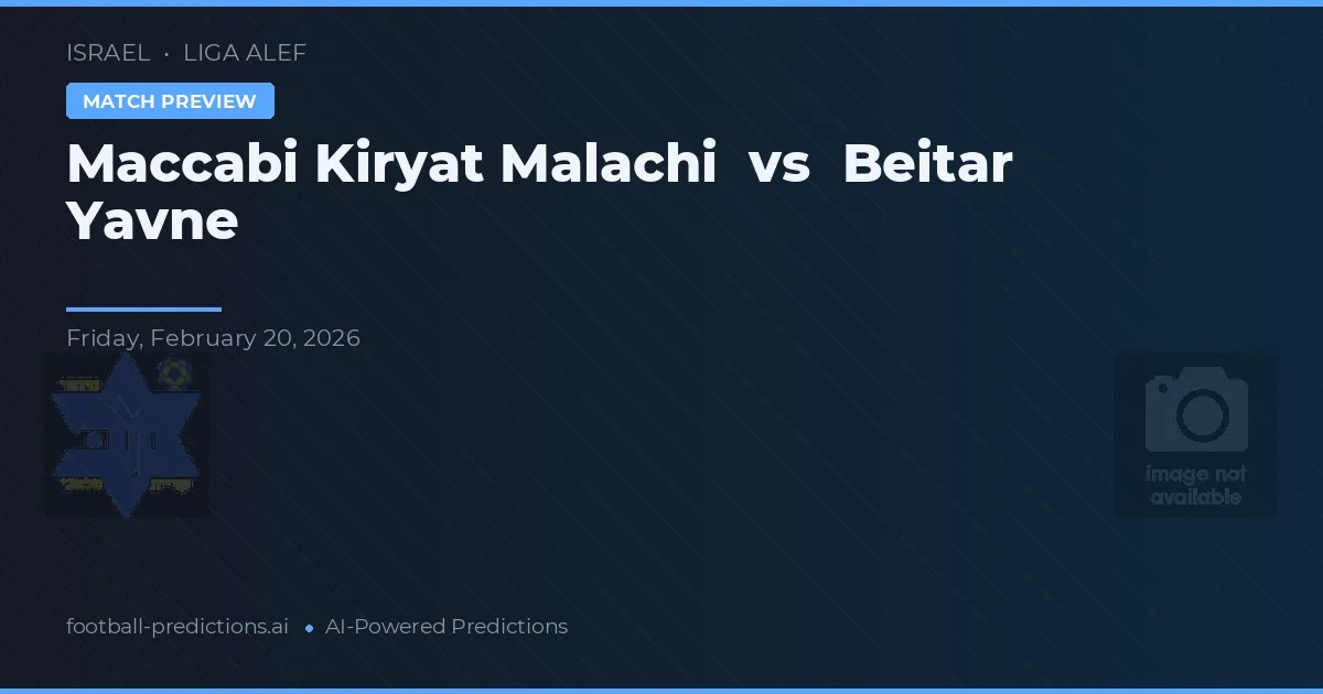 Maccabi Kiryat Malachi vs Beitar Yavne — voorspelling en vooruitblik wedstrijd