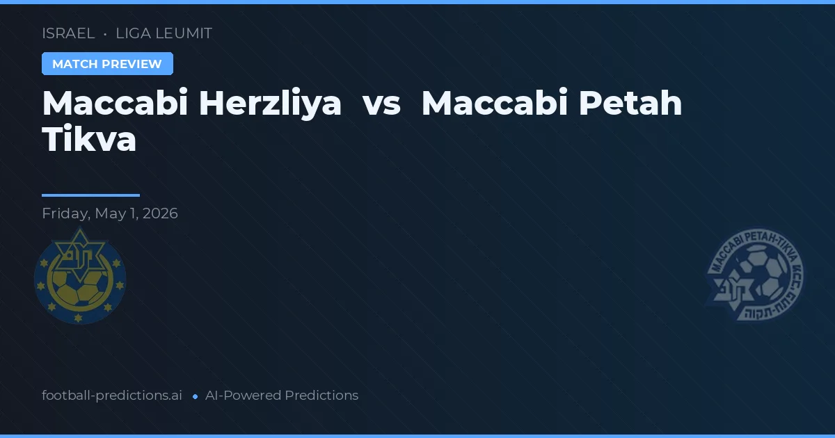 Maccabi Petah Tikva vs Maccabi Herzliya — voorspelling en vooruitblik wedstrijd