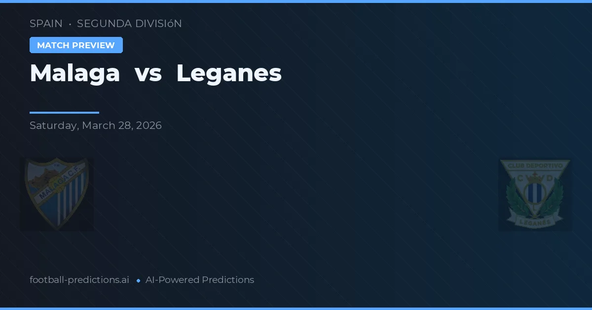 Málaga vs Leganés — voorspelling en vooruitblik wedstrijd