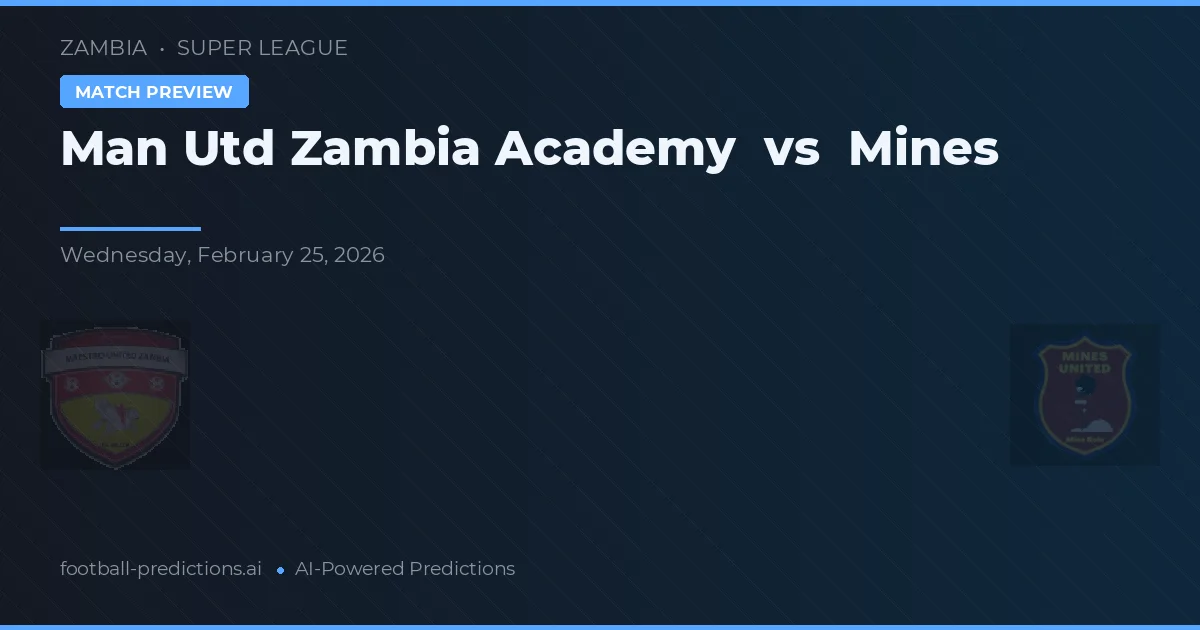 Man Utd Zambia Academie vs Mines — voorspelling en vooruitblik wedstrijd