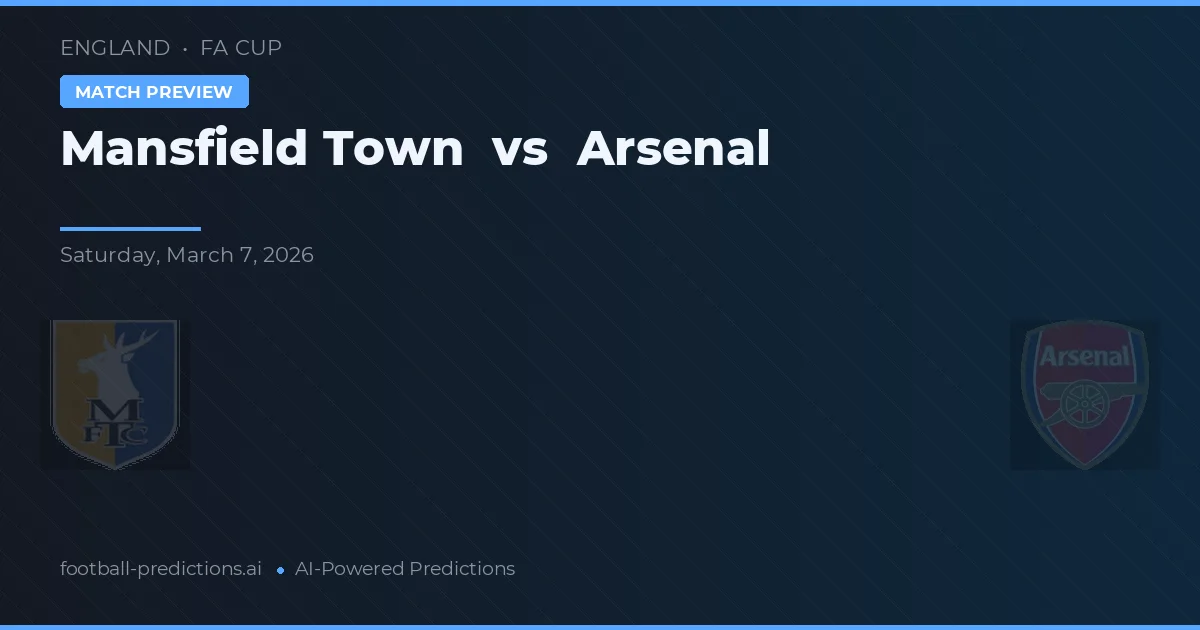 Mansfield Town vs Arsenal — voorspelling en vooruitblik wedstrijd