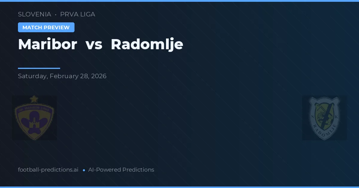 Maribor vs Radomlje — voorspelling en vooruitblik wedstrijd