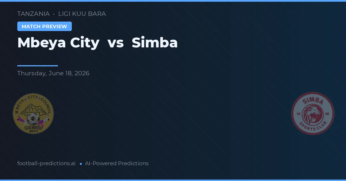 Mbeya City vs Simba — voorspelling en vooruitblik wedstrijd