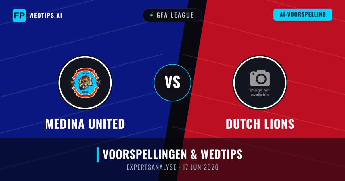 Medina United vs Dutch Lions — voorspelling en vooruitblik wedstrijd
