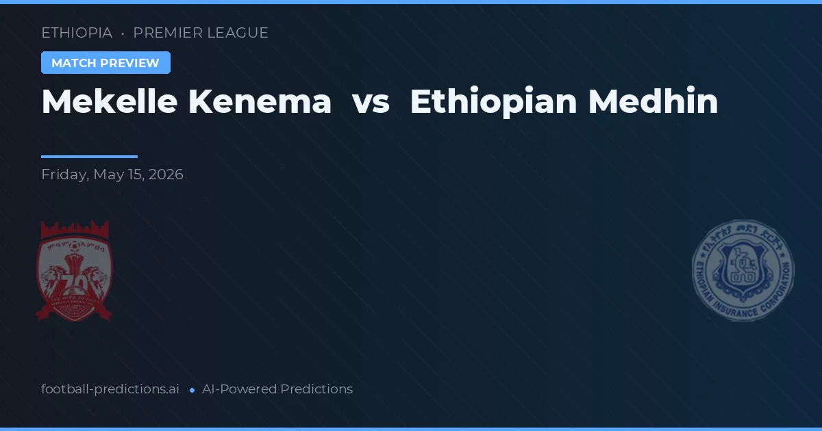 Mekelle Kenema vs Ethiopian Medhin — voorspelling en vooruitblik wedstrijd