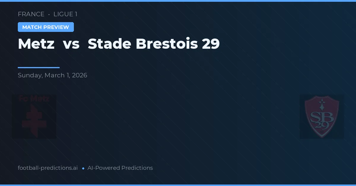 Metz vs Stade Brestois 29 — voorspelling en vooruitblik wedstrijd