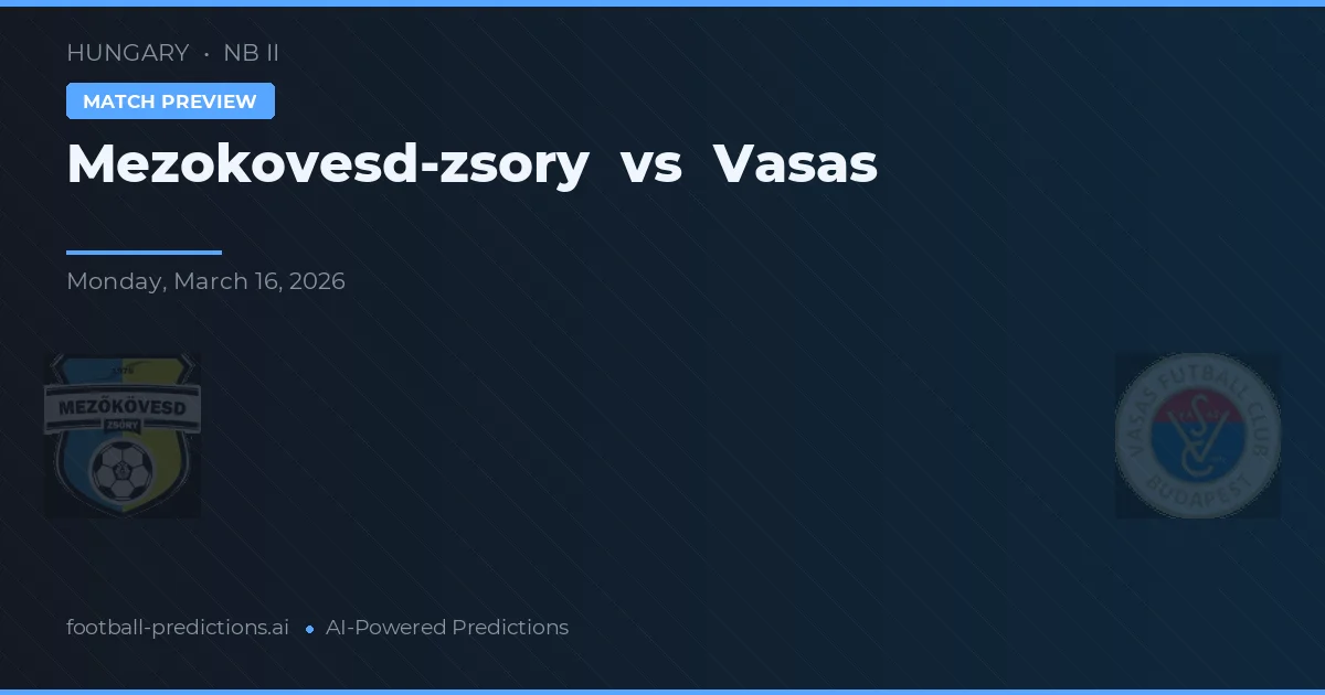 Mezokovesd-Zsóry vs Vasas — voorspelling en vooruitblik wedstrijd