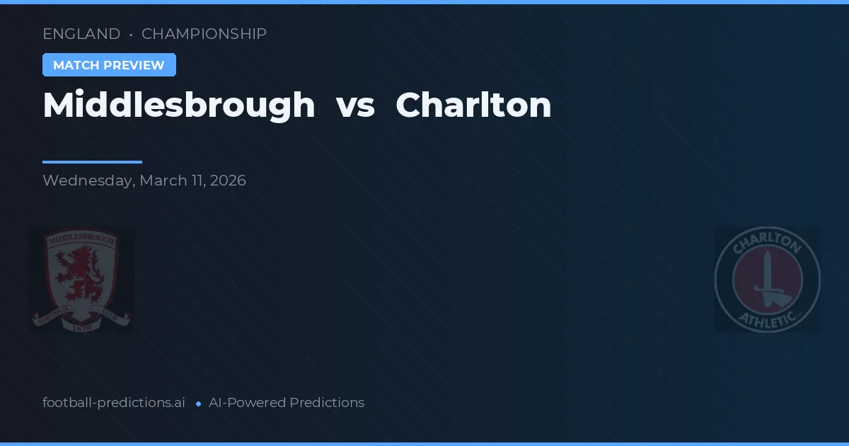 Middlesbrough vs Charlton — voorspelling en vooruitblik wedstrijd