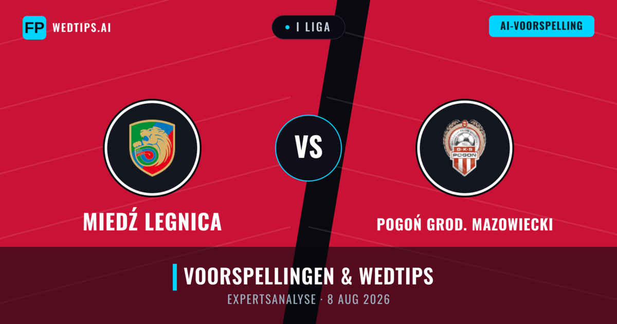 Miedź Legnica vs Pogoń Grod. Mazowiecki — voorspelling en vooruitblik wedstrijd