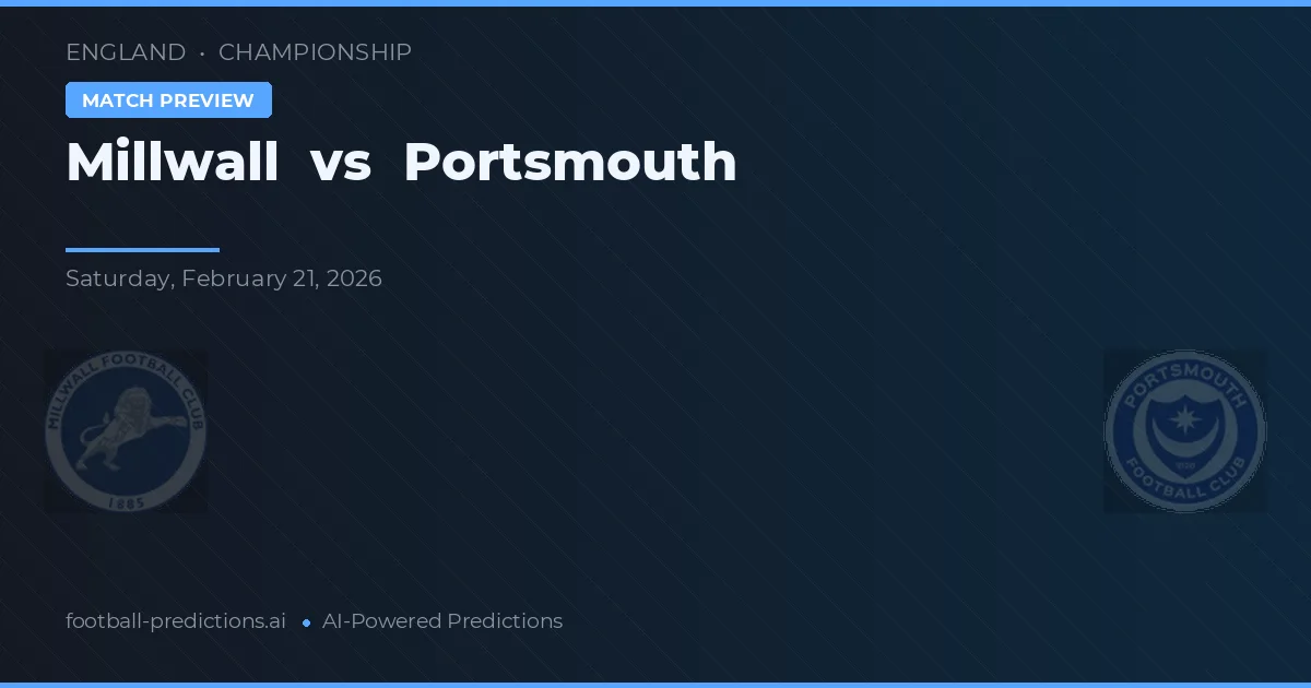 Millwall vs Portsmouth — voorspelling en vooruitblik wedstrijd