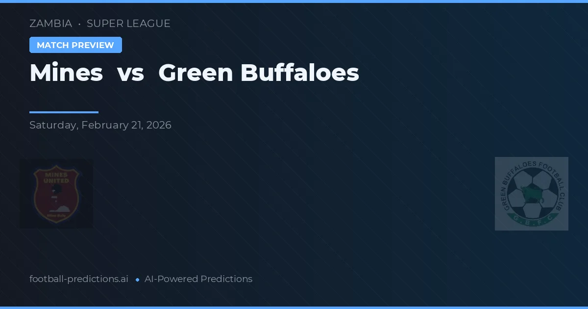 Mines vs Green Buffaloes — voorspelling en vooruitblik wedstrijd