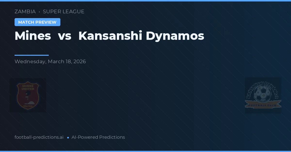 Mines vs Kansanshi Dynamos — voorspelling en vooruitblik wedstrijd