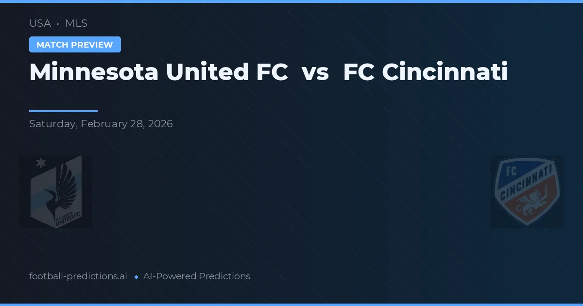Minnesota United FC vs FC Cincinnati — voorspelling en vooruitblik wedstrijd
