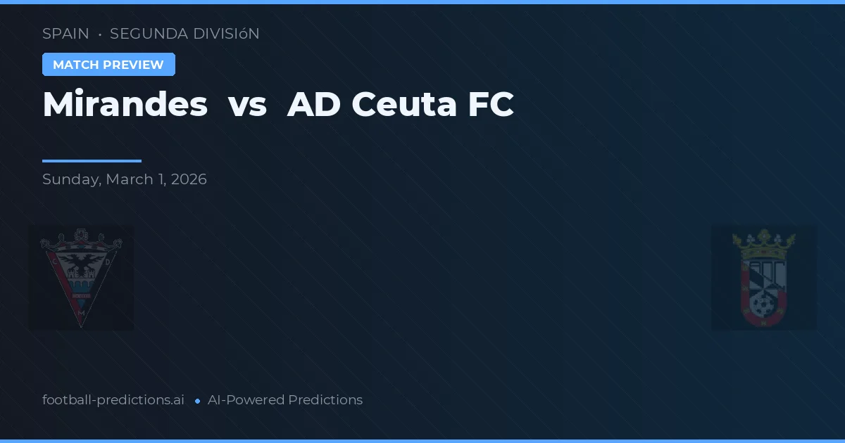 Mirandés vs Ceuta FC — voorspelling en vooruitblik wedstrijd