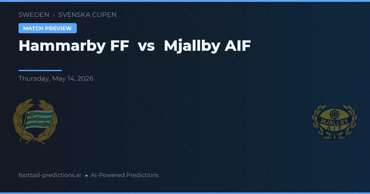 Hammarby IF vs Mjällby AIF — voorspelling en vooruitblik wedstrijd