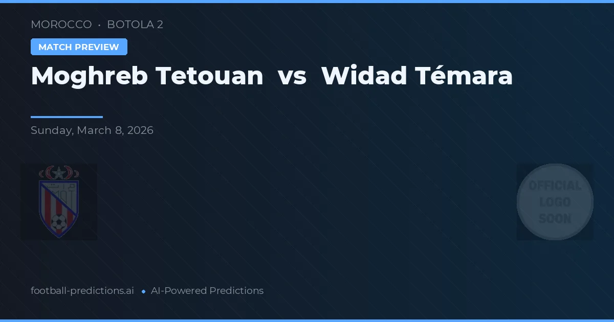 Moghreb Tetouan vs Widad Témara — voorspelling en vooruitblik wedstrijd
