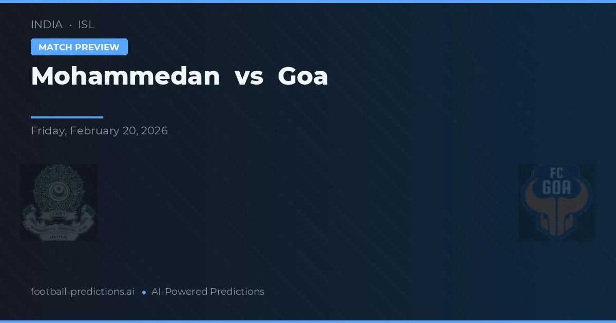 Mohammedan vs Goa — voorspelling en vooruitblik wedstrijd
