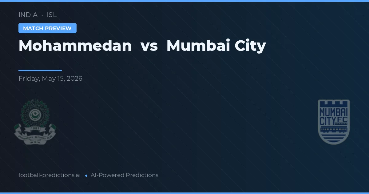 Mohammedan vs Mumbai City — voorspelling en vooruitblik wedstrijd