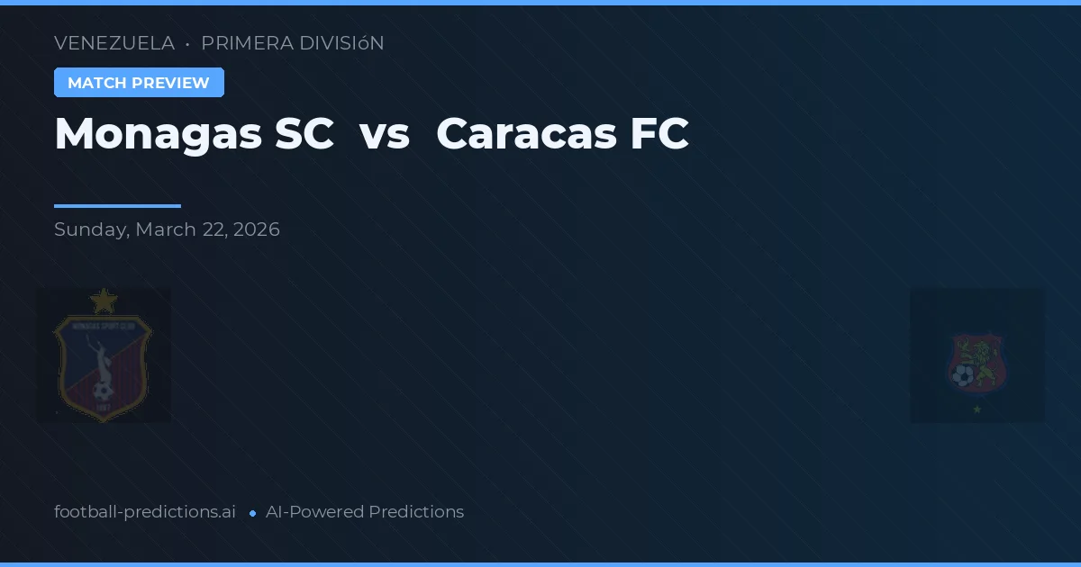 Monagas SC vs Caracas FC — voorspelling en vooruitblik wedstrijd