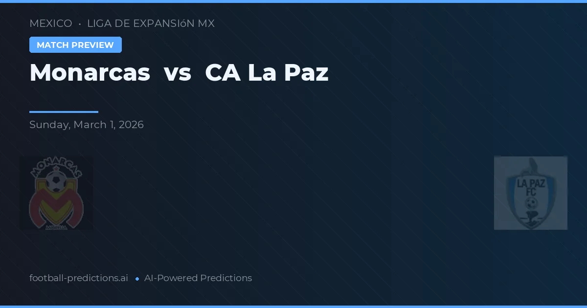 Monarcas vs CA La Paz — voorspelling en vooruitblik wedstrijd